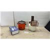 Image 1 : Vintage Rival Crock-Pot Slow-Cooker, Moulinex Food Processor, and Slap Chop Set