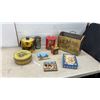 Image 1 : Vintage Tin Collection with Huntley and Palmers 1901 Biscuit Tin, Ice Bucket, Brass Magazine Rack