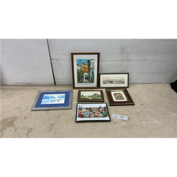Framed Artworks Including Oil Paintings, Watercolors