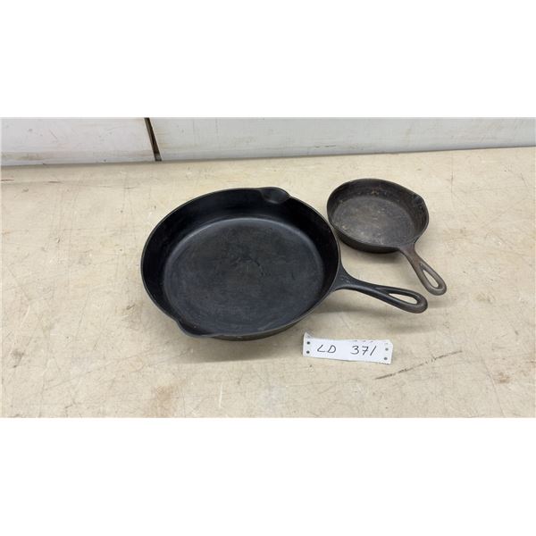 Two Cast Iron Frying Pans
