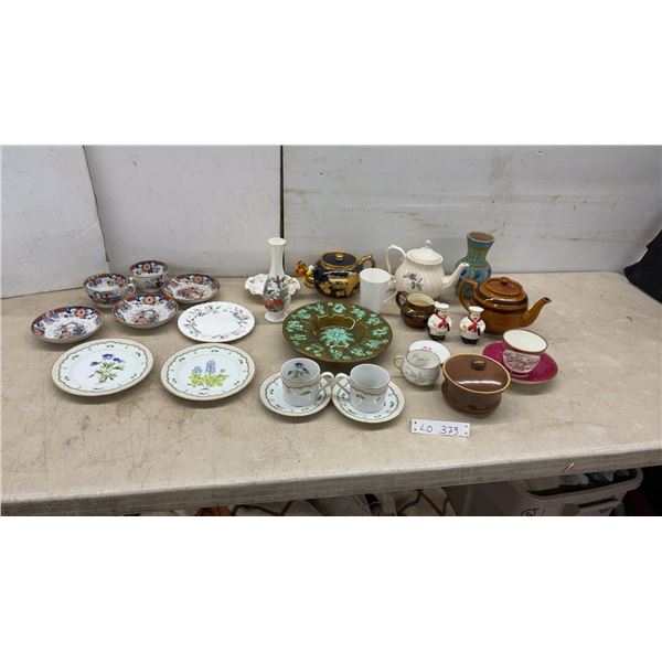 Assorted Ceramics Including Teapots, Chef Shakers, Zodiac Plate, Vases, Cups, Saucers