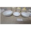 Image 2 : Corning Ware Blue Cornflower Carafe, White corelle Bowls, Daisy Basketweave Canister Set