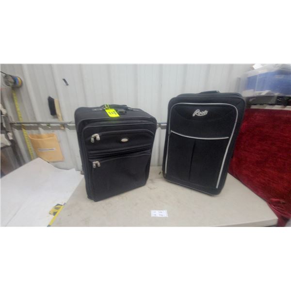 Two Roots Black Rolling Suitcases