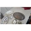 Image 3 : Victorian Cast Iron Teapot, Silver Plate Trays, Bowls, Creamer, Sugar
