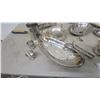 Image 5 : Victorian Cast Iron Teapot, Silver Plate Trays, Bowls, Creamer, Sugar