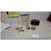Image 1 : Vintage Waste Basket, Ashtray, Letter Opener, 2 Zodiac Spinners, and Wood Box