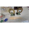 Image 4 : Vintage Waste Basket, Ashtray, Letter Opener, 2 Zodiac Spinners, and Wood Box
