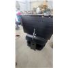 Image 5 : Samsung Flat-Screen Television on Black Curved TV Stand with Glass Shelves and Swivel Mount 55”