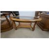 Image 2 : Oval Glass-Top Coffee Table and Two End Tables
