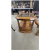 Image 8 : Oval Glass-Top Coffee Table and Two End Tables