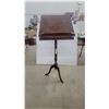 Image 1 : Wooden Book Stand/Reading Lectern with Hinged Adjustable Top and Turned Pedestal Tripod Base