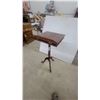 Image 7 : Wooden Book Stand/Reading Lectern with Hinged Adjustable Top and Turned Pedestal Tripod Base