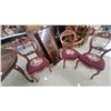 Image 10 : Gibbard Round Dining Set with Six Carved Fruit-Tapestry Chairs