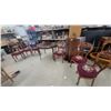 Image 1 : Gibbard Round Dining Set with Six Carved Fruit-Tapestry Chairs