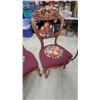 Image 6 : Gibbard Round Dining Set with Six Carved Fruit-Tapestry Chairs
