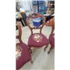 Image 7 : Gibbard Round Dining Set with Six Carved Fruit-Tapestry Chairs