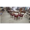 Image 9 : Gibbard Round Dining Set with Six Carved Fruit-Tapestry Chairs