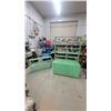 Image 1 : Green Painted Hutch 75”×24”×49” and Matching Low Bookshelf 30”×49” ×7”