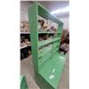 Image 5 : Green Painted Hutch 75”×24”×49” and Matching Low Bookshelf 30”×49” ×7”