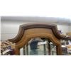 Image 3 : Curved Top Display Cabinet with Glass Shelves and Two Drawers 24”×69”×12” lights up