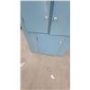 Image 4 : Vintage Light Blue Painted Wooden Storage Cabinet with Upper and Lower Doors