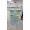 Image 5 : Vintage Light Blue Painted Wooden Storage Cabinet with Upper and Lower Doors