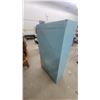 Image 6 : Vintage Light Blue Painted Wooden Storage Cabinet with Upper and Lower Doors