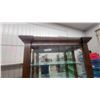 Image 4 : Traditional Dark Wood Curio Display Cabinet with Glass Doors and 5× Adjustable Glass Shelves