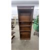 Image 1 : Tall Dark Wood Bookcase with 4 Shelves 78”×30”×15”
