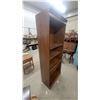 Image 2 : Tall Dark Wood Bookcase with 4 Shelves 78”×30”×15”