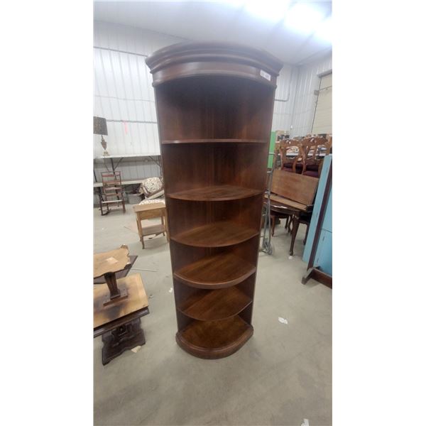 Tall Corner Bookcase with 6 Shelves 79”×15”×21”