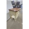 Image 2 : Vintage French Provincial Style End Table with Drawer, Lower Shelf, and Cabriole Legs 25”×22”×16”