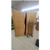 Image 10 : Pair of Traditional Wood Hutch Cabinets with Glass Doors, Drop-Front, Drawer and Brass Hardware