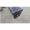 Image 3 : Two Vintage Trunks, One Blue and One Green, with Contents Including Wreath and Cards 1)20”×20”×36”