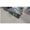 Image 7 : Two Vintage Trunks, One Blue and One Green, with Contents Including Wreath and Cards 1)20”×20”×36”