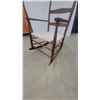 Image 5 : Shaker-Style Tall Ladderback Rocking Chair With Woven Tape Seat