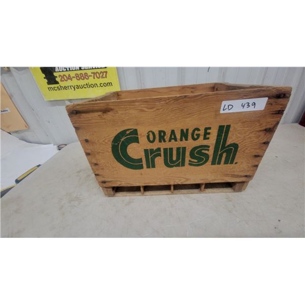 Vintage 1963 Orange Crush Wooden Bottle Crate, Property of Crush International Limited great cond.