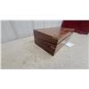 Image 3 : Antique Burlwood and Brass Campaign Desk Box, Red Velvet Interior, Brass Inkwell and More