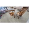 Image 9 : Maple Drop-Leaf Dining Table with 4 Windsor Chairs and Leaf