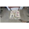 Image 3 : Vintage Wooden Side Chair with Carved Floral Backrest and Embroidered Upholstered Seat