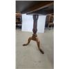 Image 2 : Antique Queen Anne Style Round Pedestal Table with Tripod Cabriole Legs 28” High 32” diameter tilt