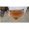 Image 3 : Two-Tiered Half-Round Wood Corner Table 24”×22”×11”