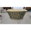 Image 1 : Curved Front Cabinet with Ornate Silver-Tone Medallions