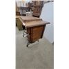 Image 2 : Singer Treadle Sewing Machine Cabinet with Cast Iron Base, No Sewing Head