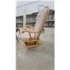 Image 2 : Wood and Upholstered Glider Rocker