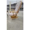 Image 3 : Wood and Upholstered Glider Rocker