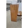 Image 5 : Oak Round Pedestal Dining Table with Leaf 30” High 41” diameter