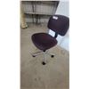 Image 2 : Purple Upholstered Swivel Office Chair with 5-Star Base and Casters, Tagged "LD 469