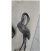 Image 3 : Pair of Cast Metal Garden Crane Sculptures with Textured Dark Finish 31” tall and 26”