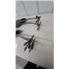 Image 5 : Pair of Cast Metal Garden Crane Sculptures with Textured Dark Finish 31” tall and 26”